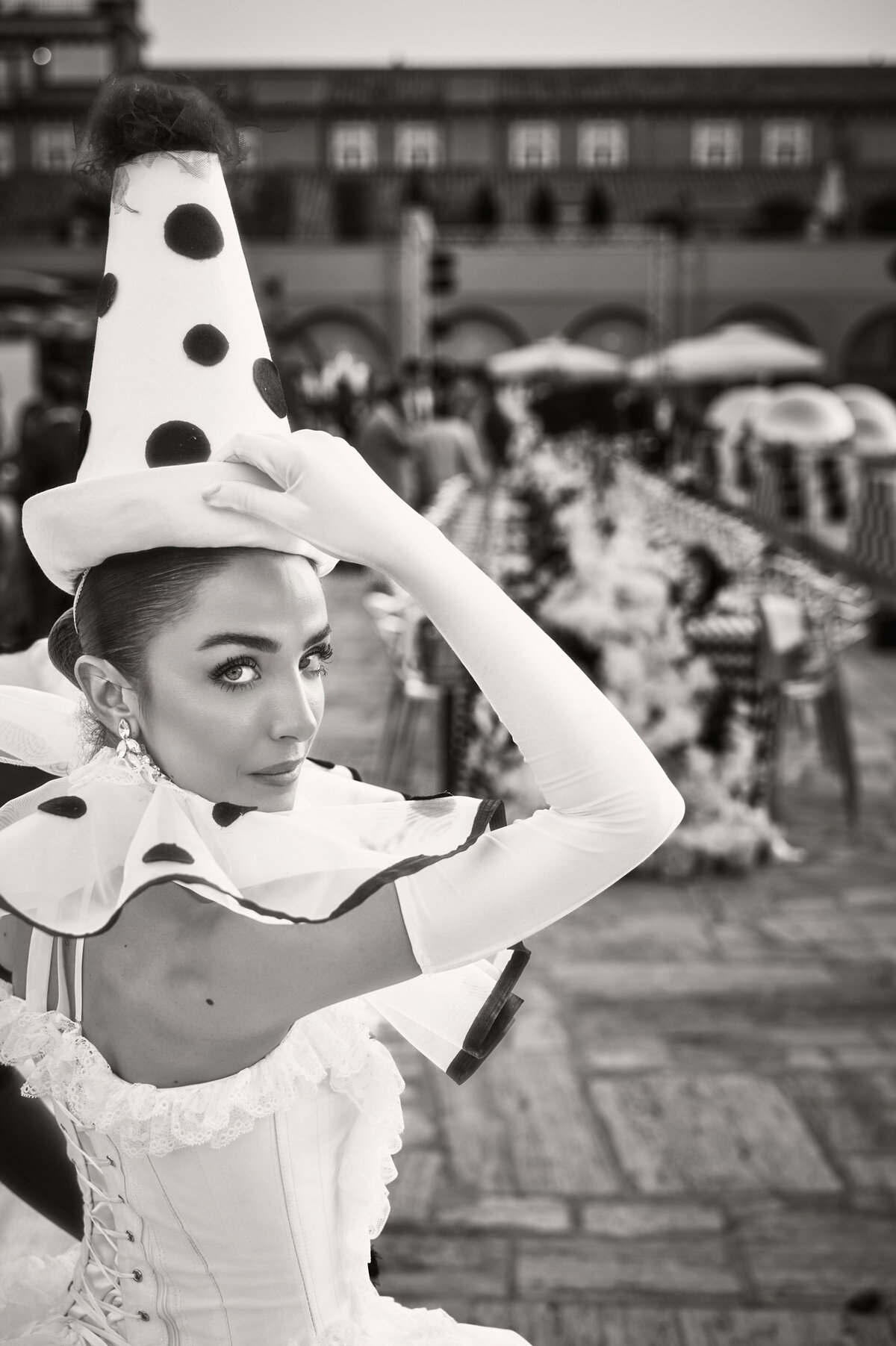 Performer at a wedding in Venice Italy