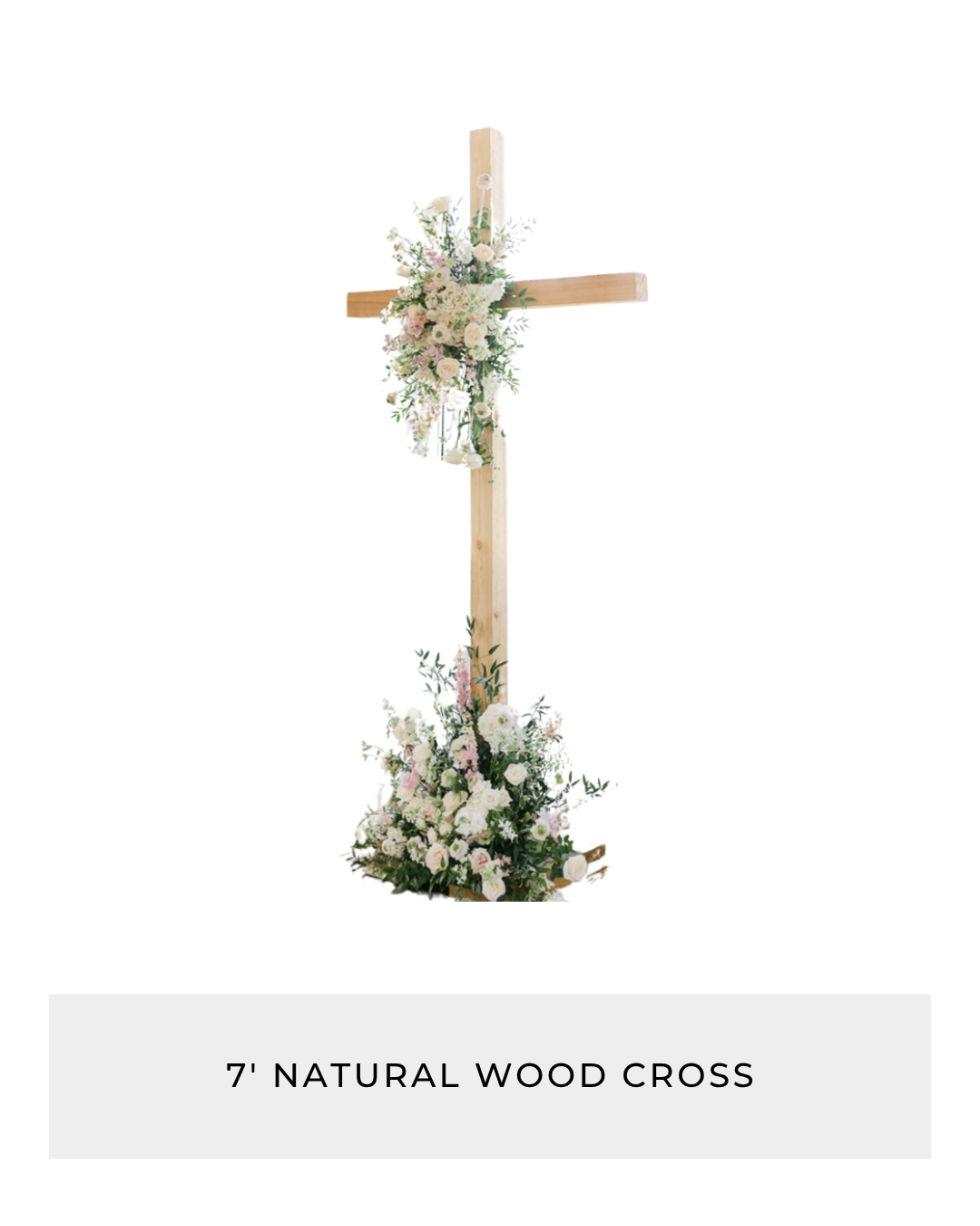 7' Natural Wood Cross