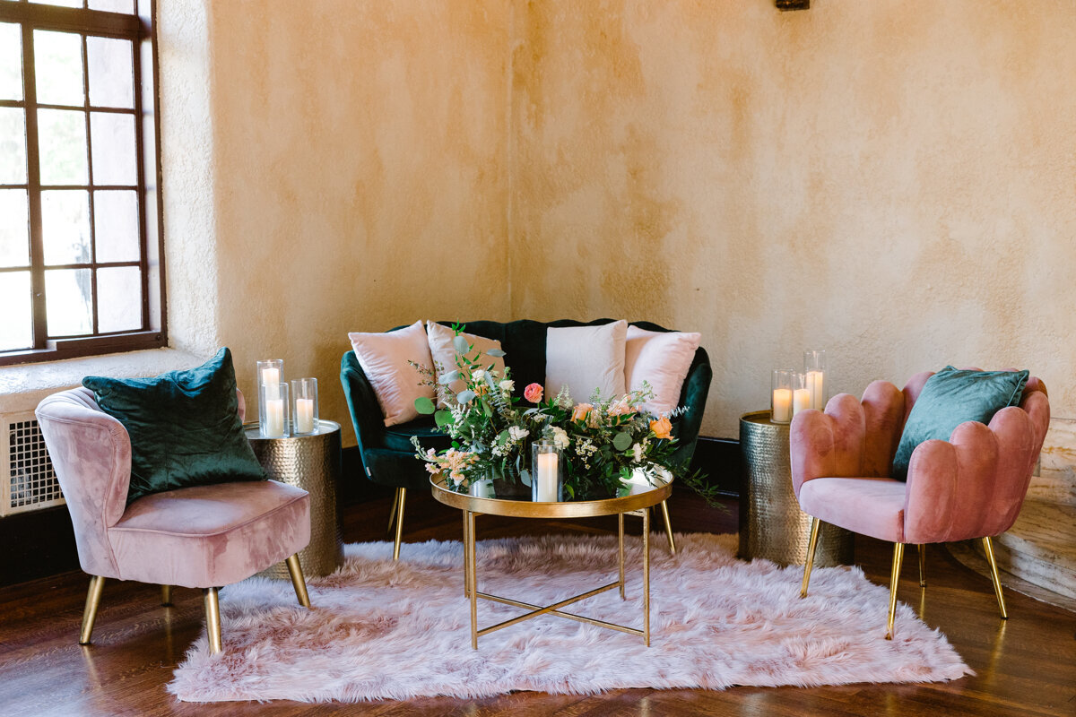 vintage chic furniture at howey mansion
