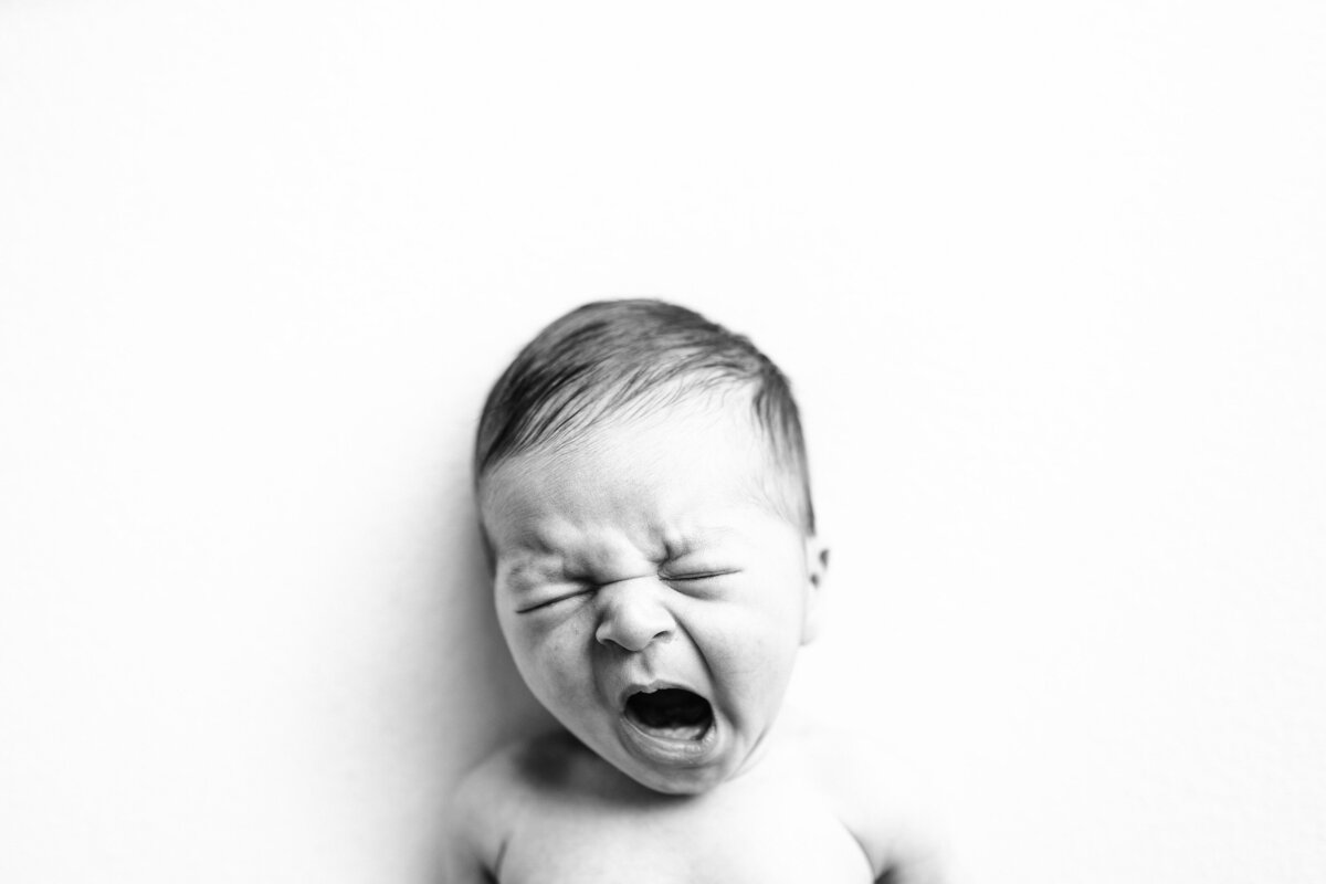 babyb yawns during photography session in st. pete