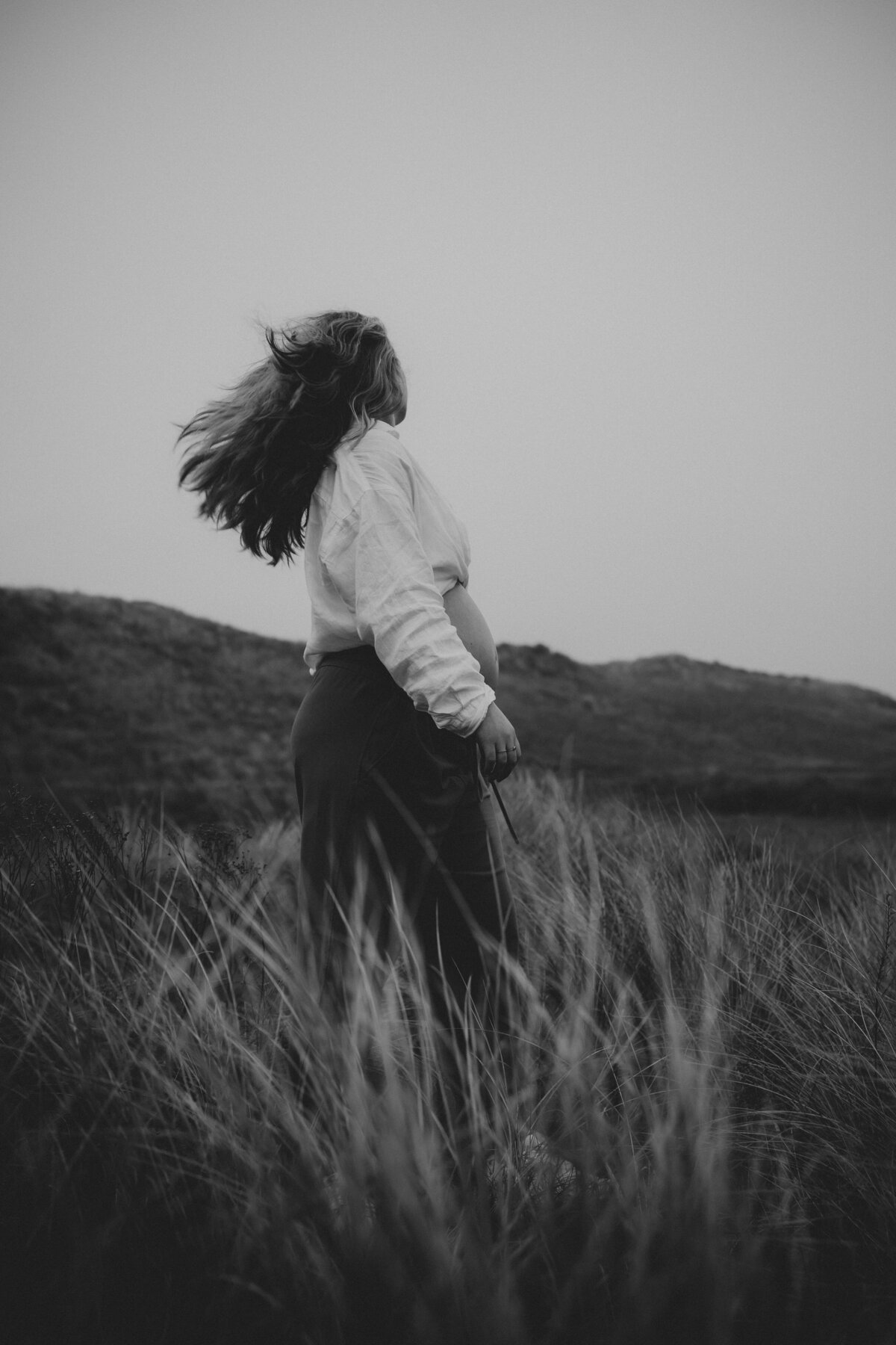zwangerschapsshoot in de duinen van katwijk