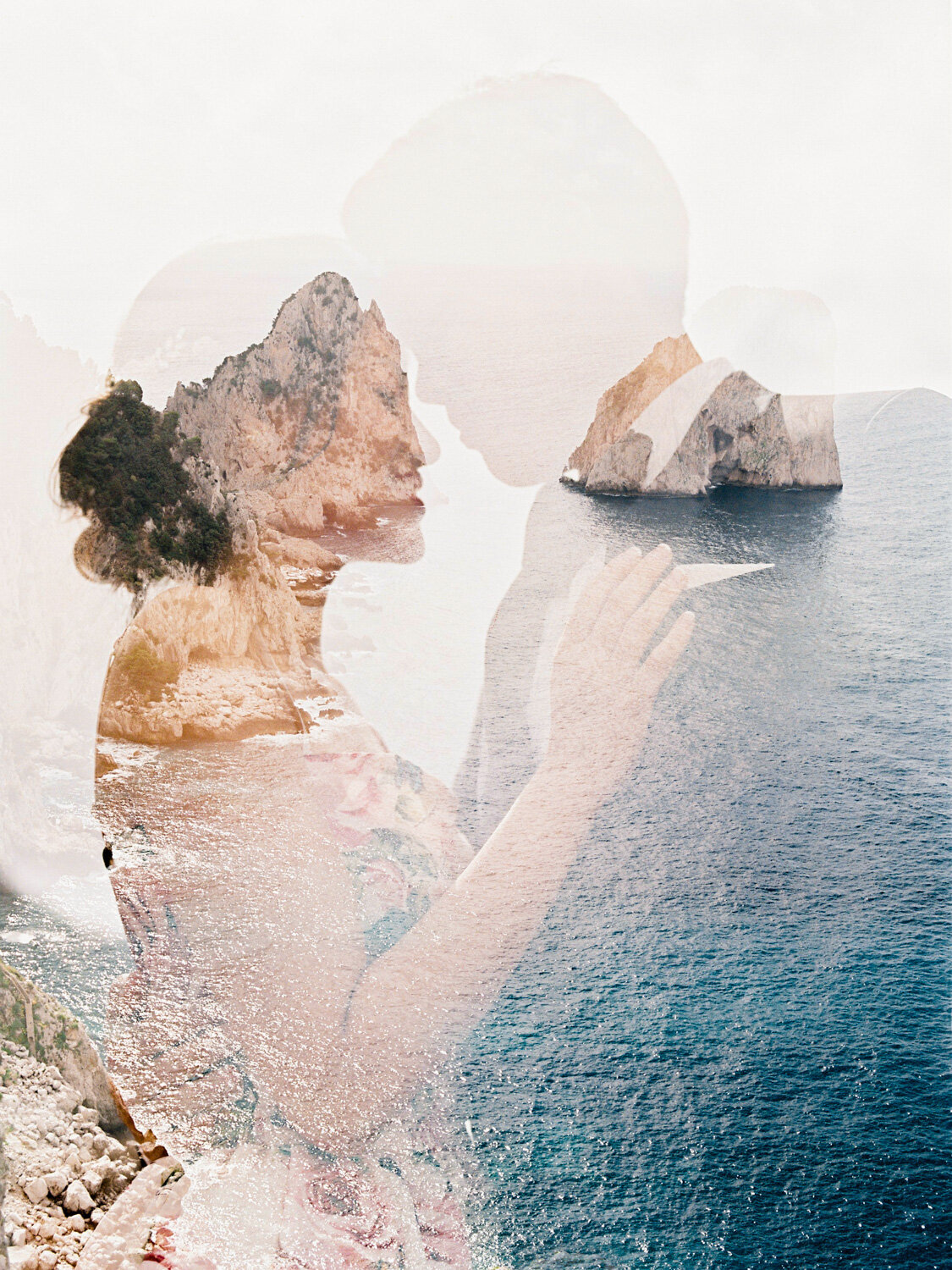 Double Exposure with Capri Faraglioni