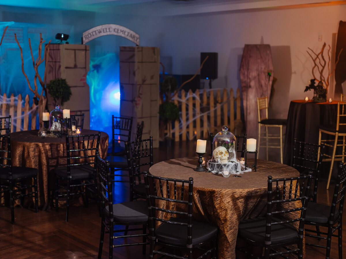 27 - St. Petersburg Halloween Wedding Reception Decor - Tampa Bay Wedding Planner