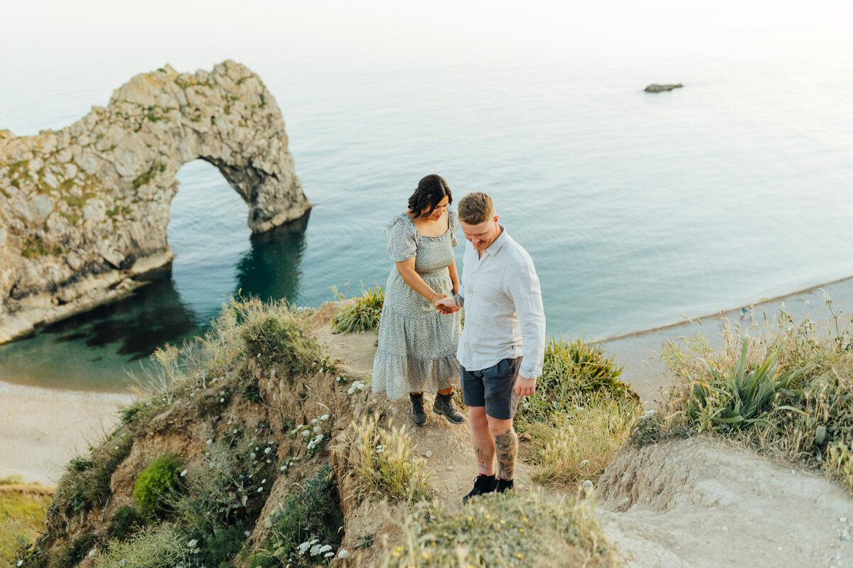 Durdle Door Engagement Photoshoot - Dorset Wedding Photographer, Aimee Joy Photography-133