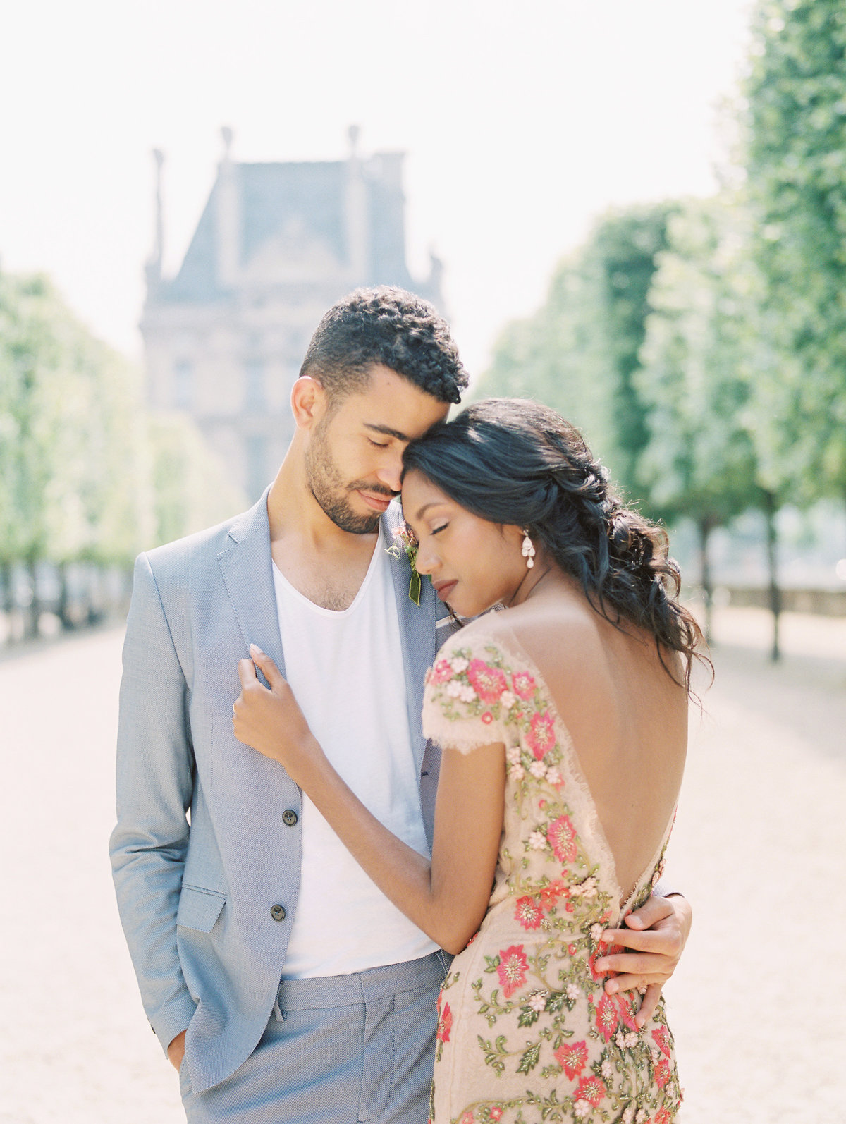 Marchesa Gown - Engagement in Paris, France at the Tuileries