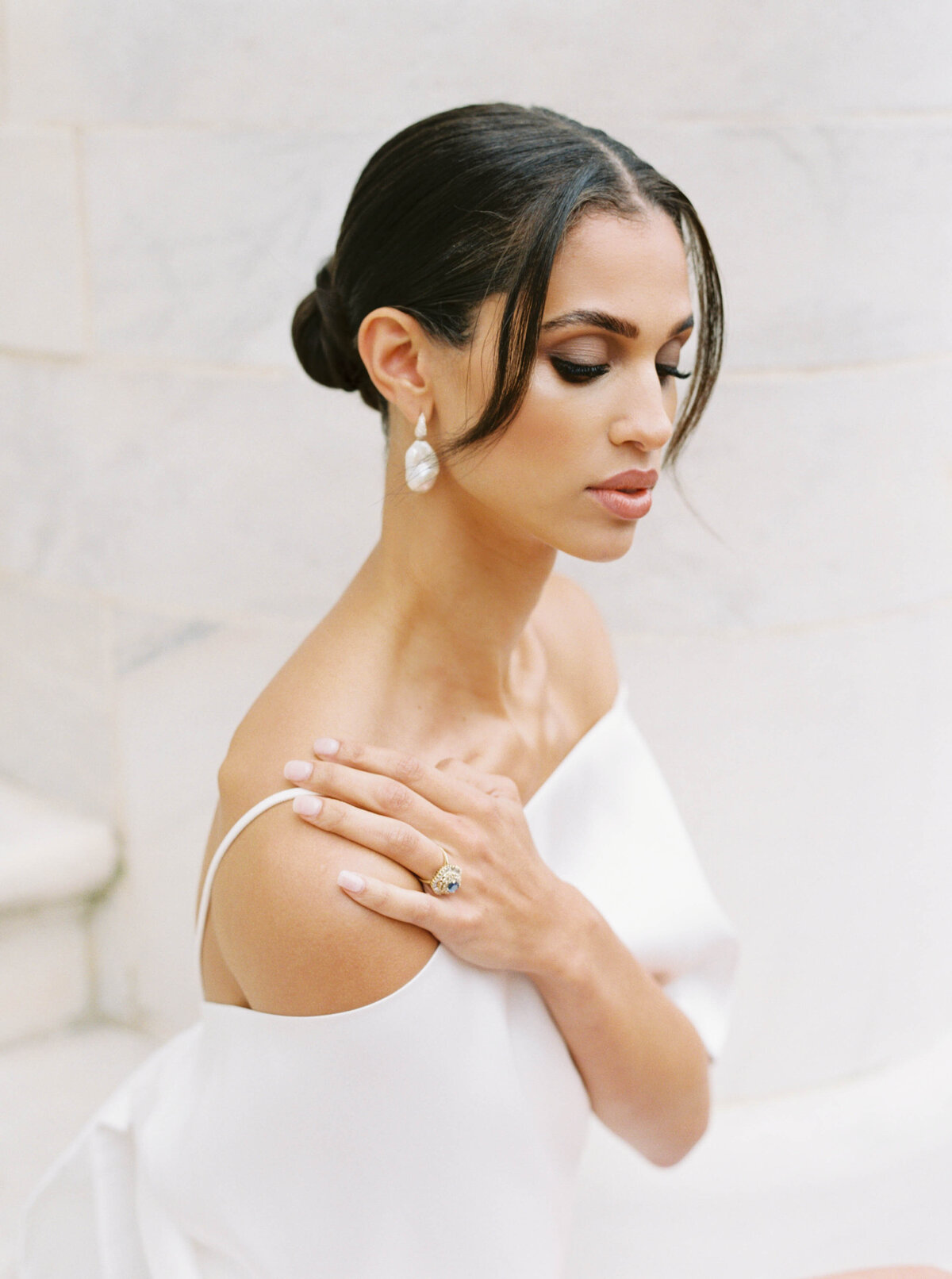 Styled shoot in Mount Vernon Baltimore, Photo and Styling by East Made Co, Hair and makeup by Caitlyn Meyer, Featured in Baltimore Weddings Magazine