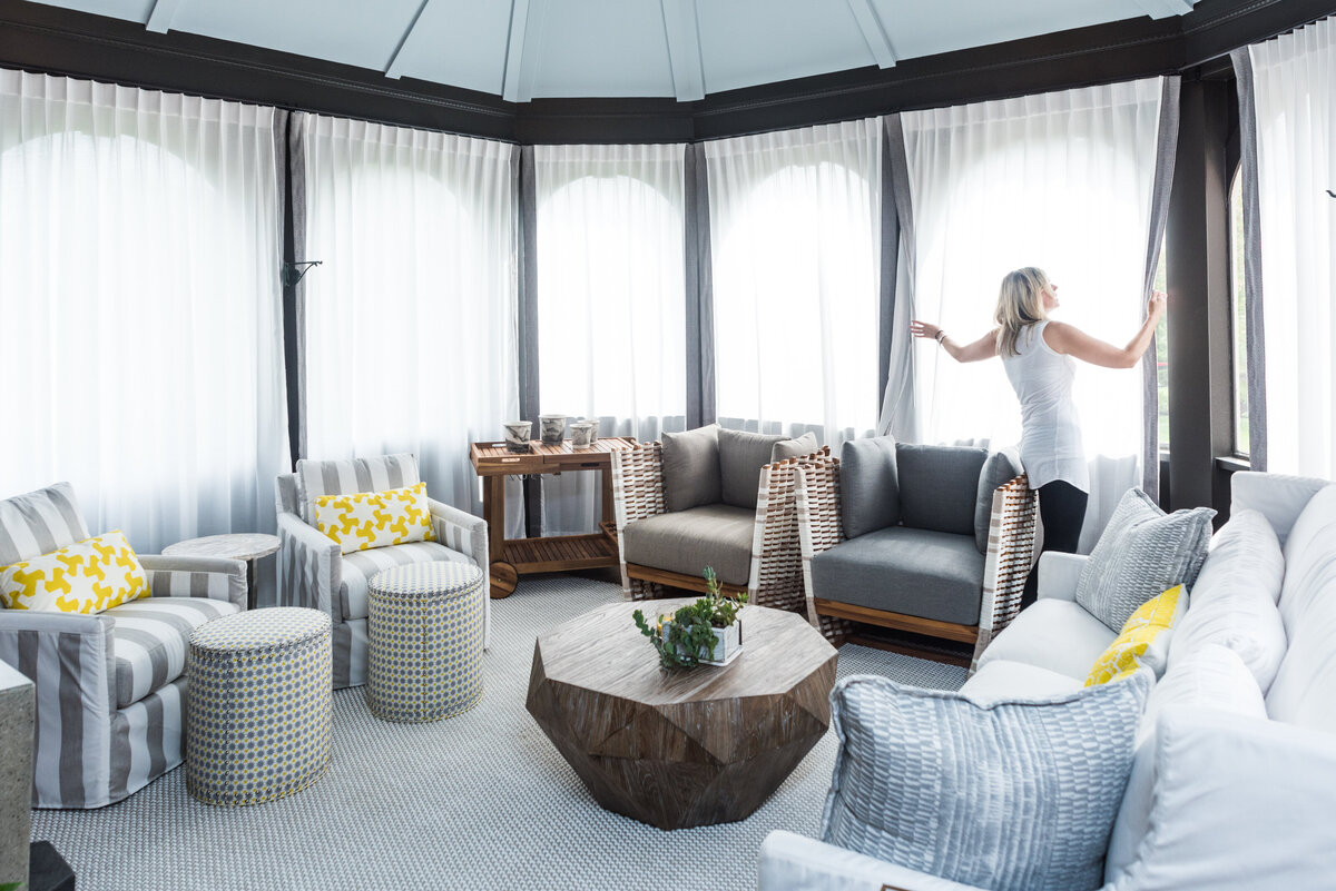 Advertising photograph of an interior designer
