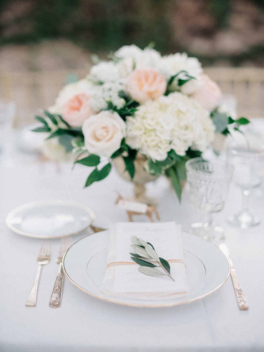 Place setting and reception centerpiece