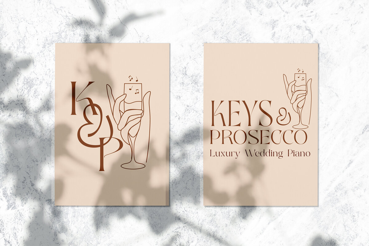 Keys and Prosecco Post Card Mockup