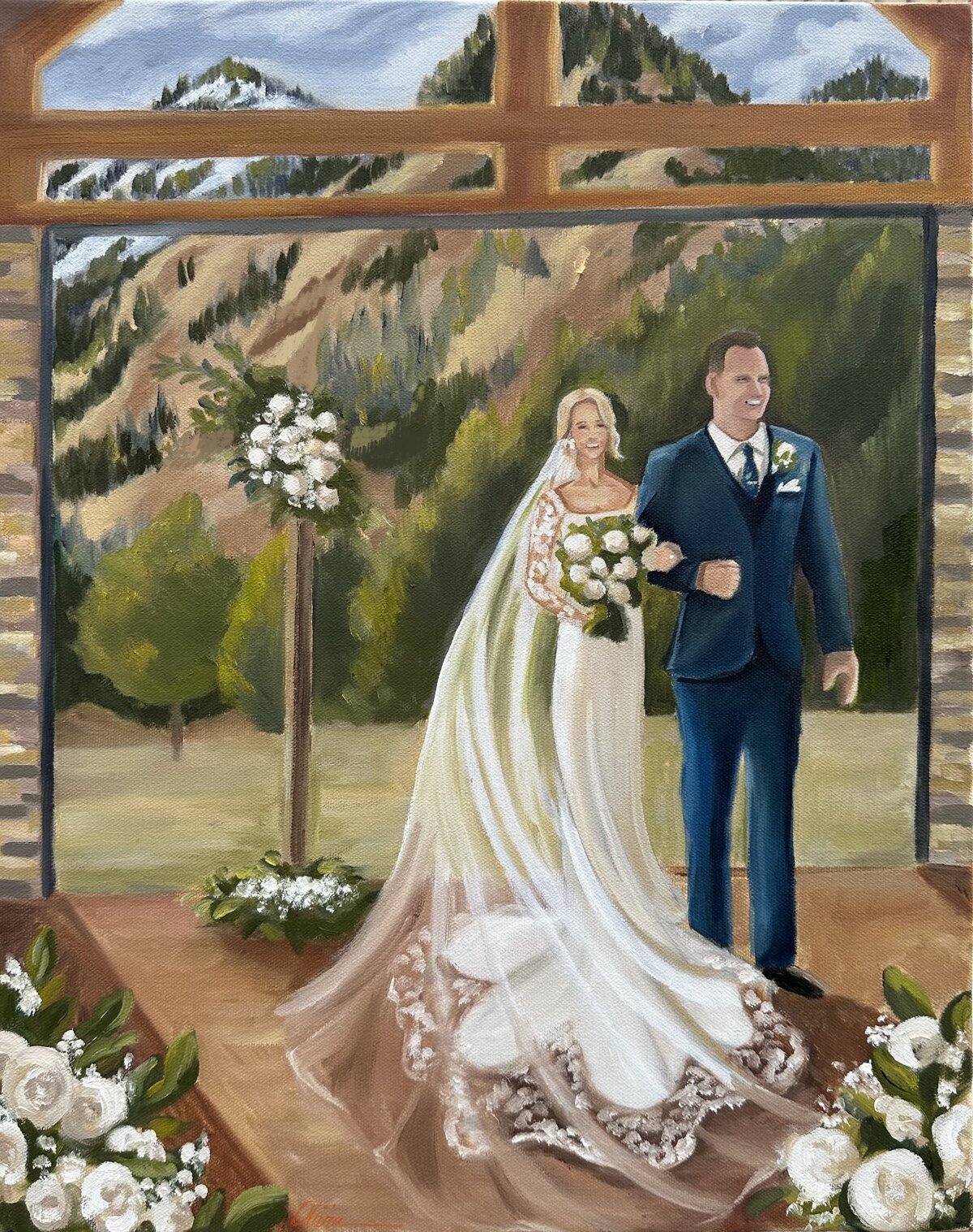 Sarah-and-Jake-Live-Wedding-Painting-Buena-Vista-Colorado-Painter