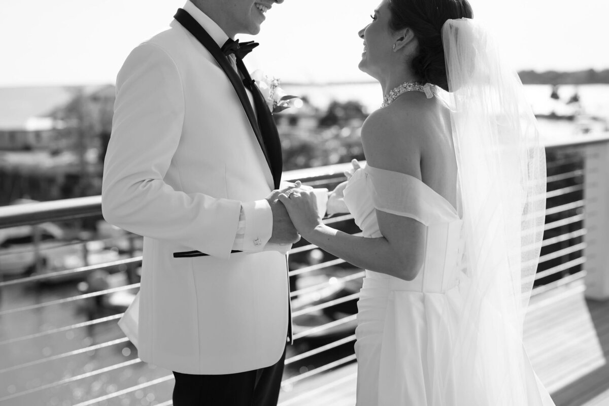 Outdoor First Look Photo by Lisa Blanche Photography