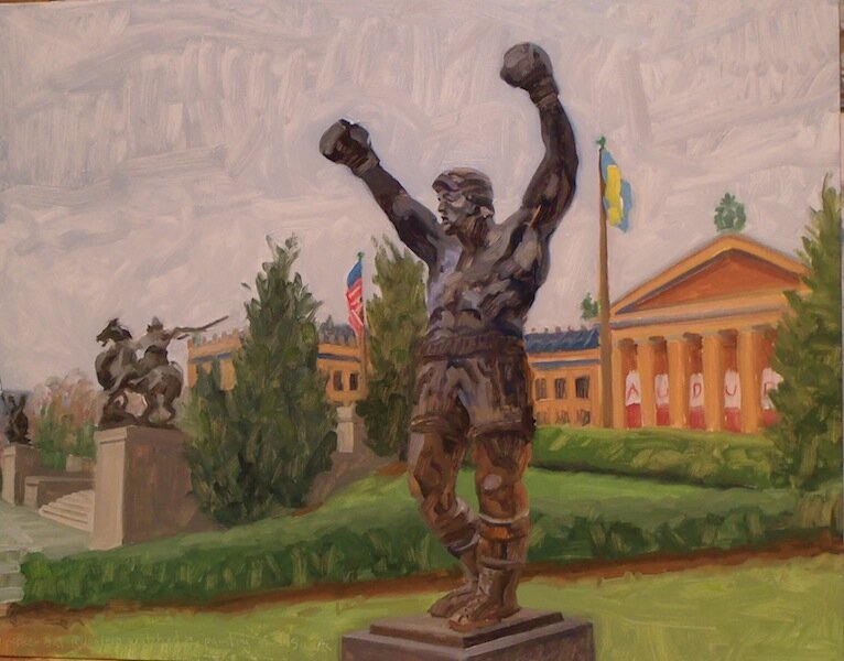 "Rocky", oil on board, 16" x 20"