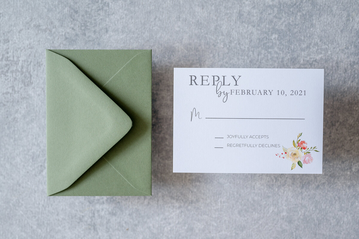 Fruit and Florals Invitation Reply Card