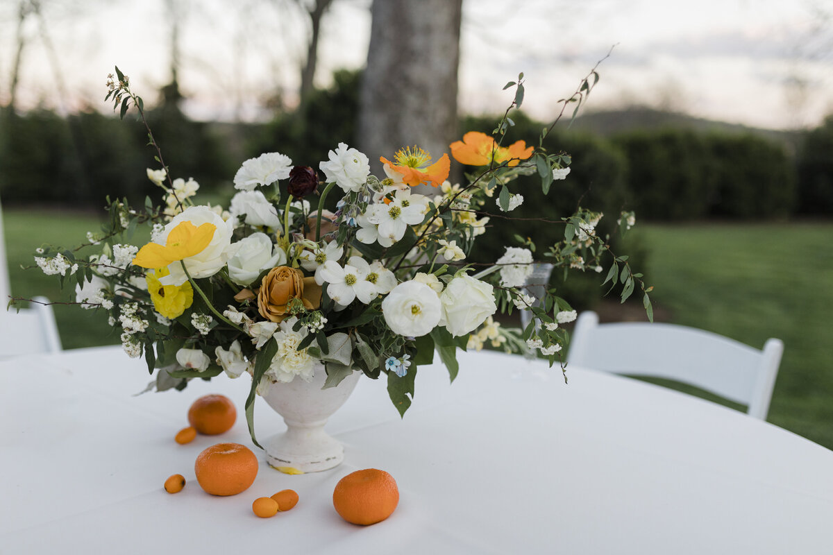 15 Orange Yellow and White Wedding flower inspiration EBJ & Company