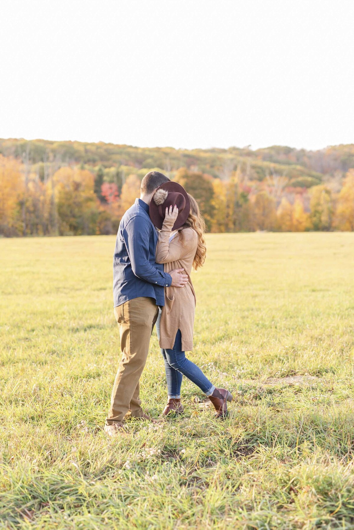 Kate and Zach’s fall engagement session photographed by Schwalbs Photography