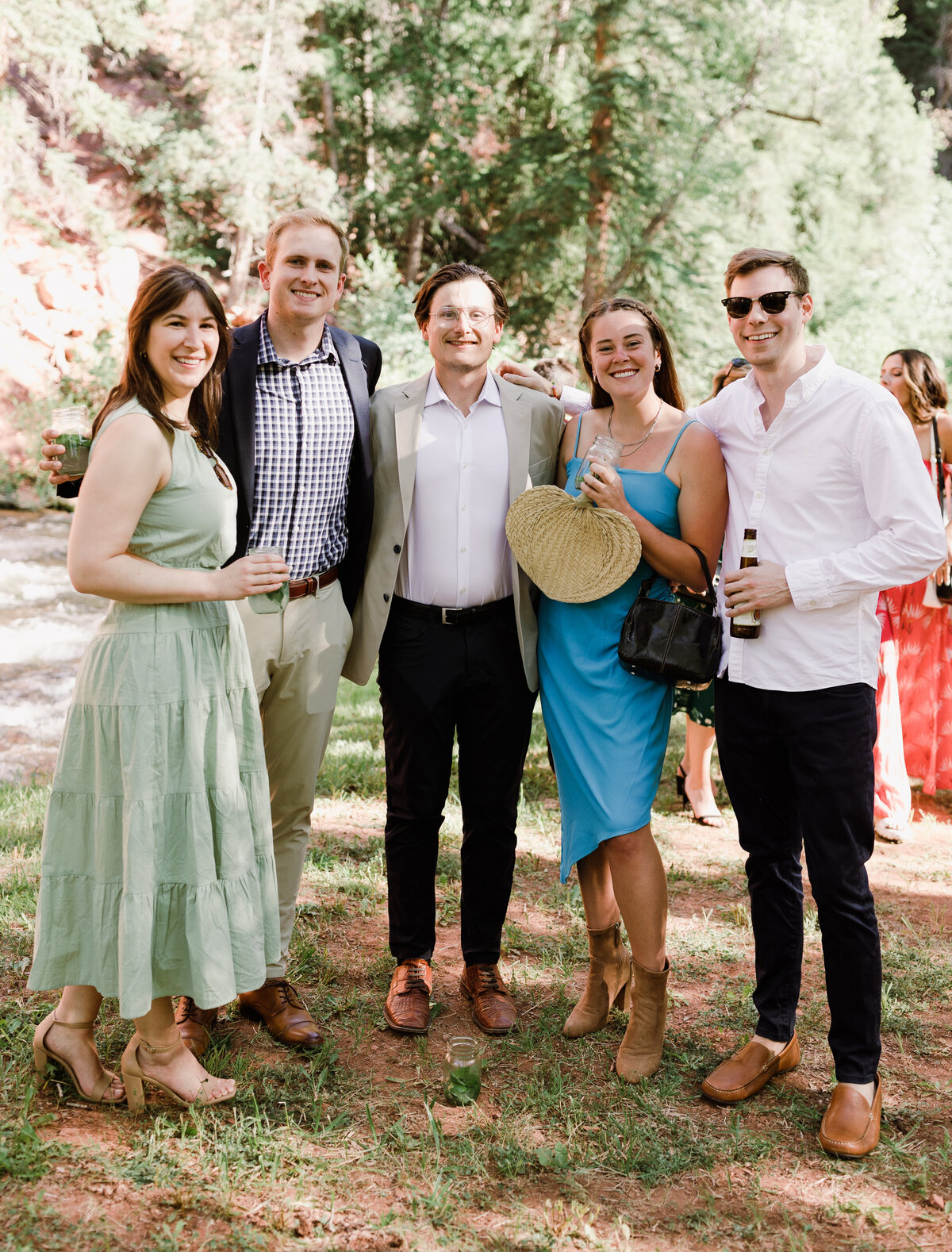 Wedding guests. at Dallenbach Ranch Colorado Wedding
