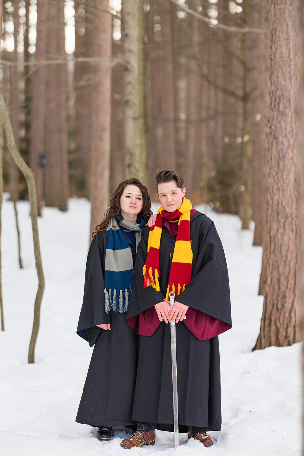 Winter engagement session in Finger Lakes New York