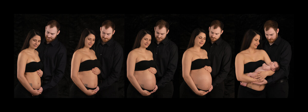 Maternity progression photos