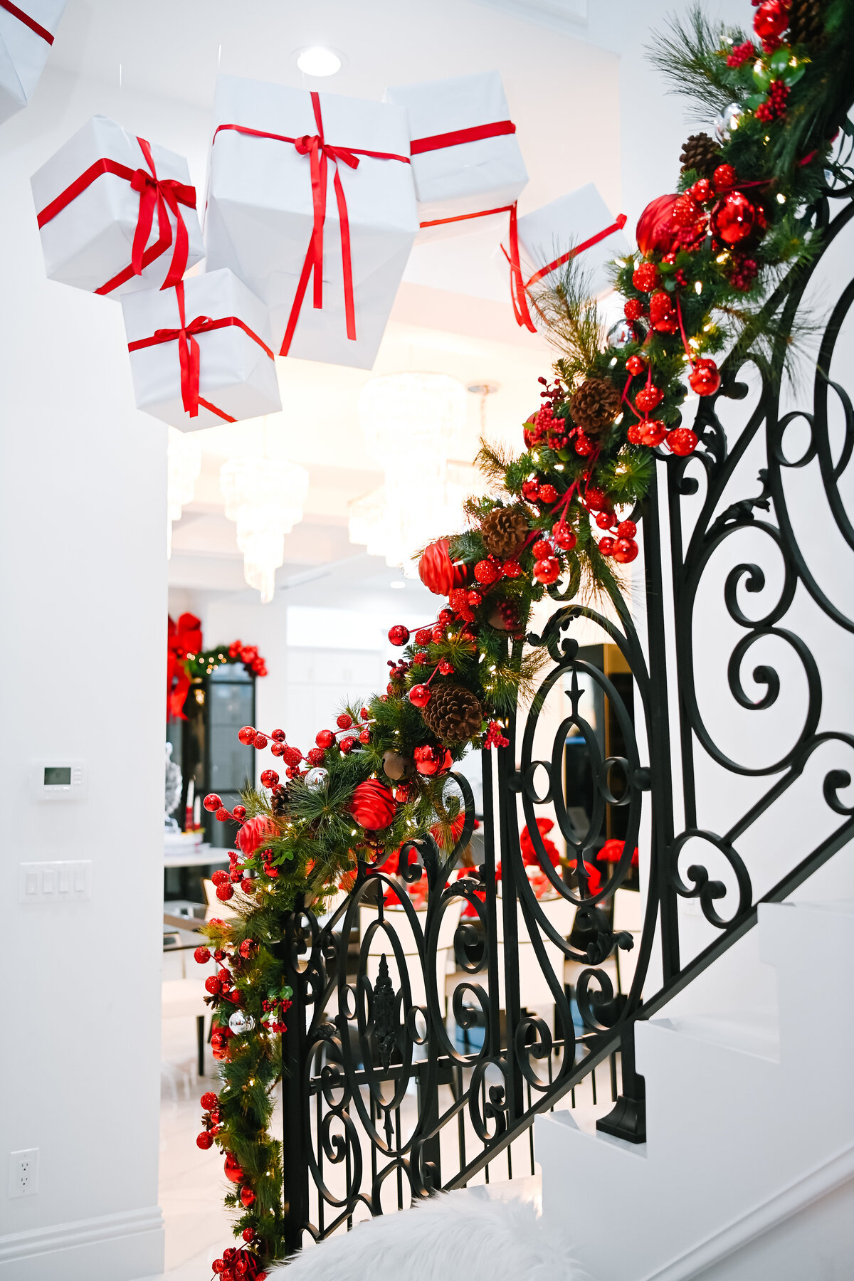 Luxury holiday decor installation by The Works Collective | immersive seasonal event design for a private residence.
