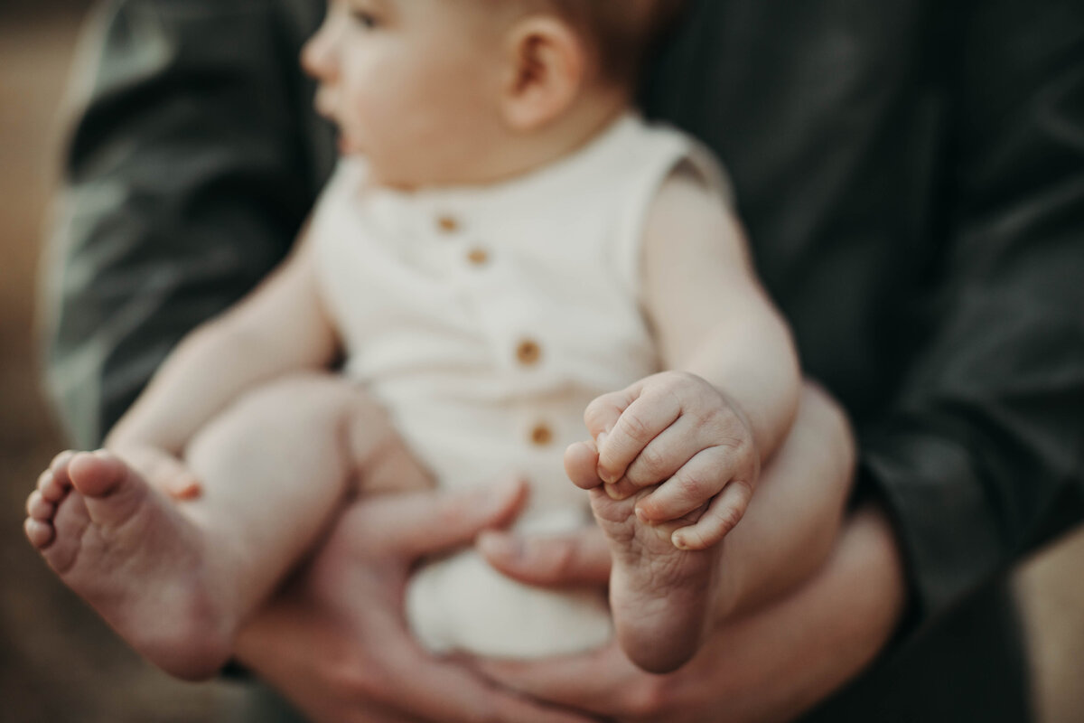 Close up of 6 month old feet.