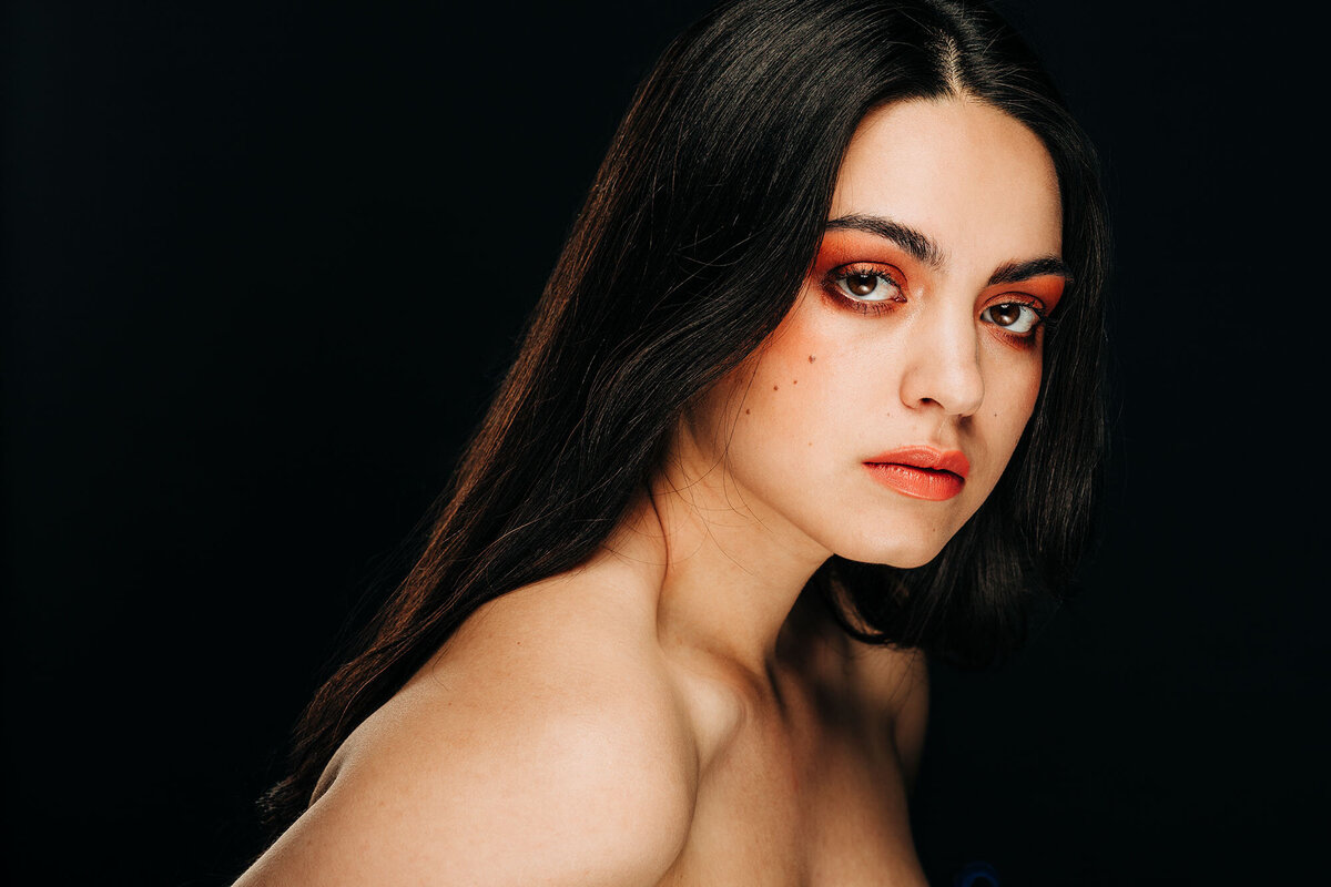 Studio beauty portrait Missoula woman