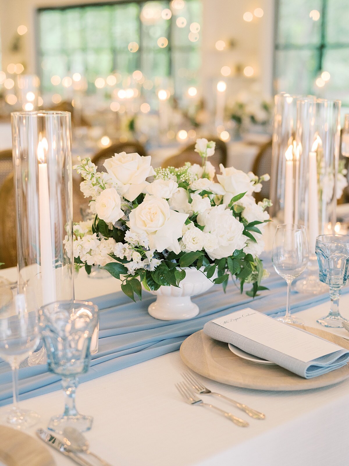 Reception Tablescape at Greencrest Manor