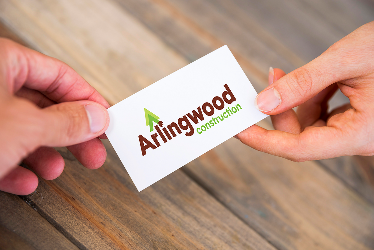 Arlingwood Construction Logo Mockup