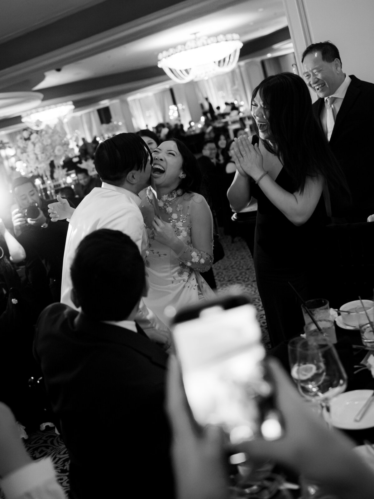 A photo of the wedding reception at the Hotel Zaza wedding in Houston.