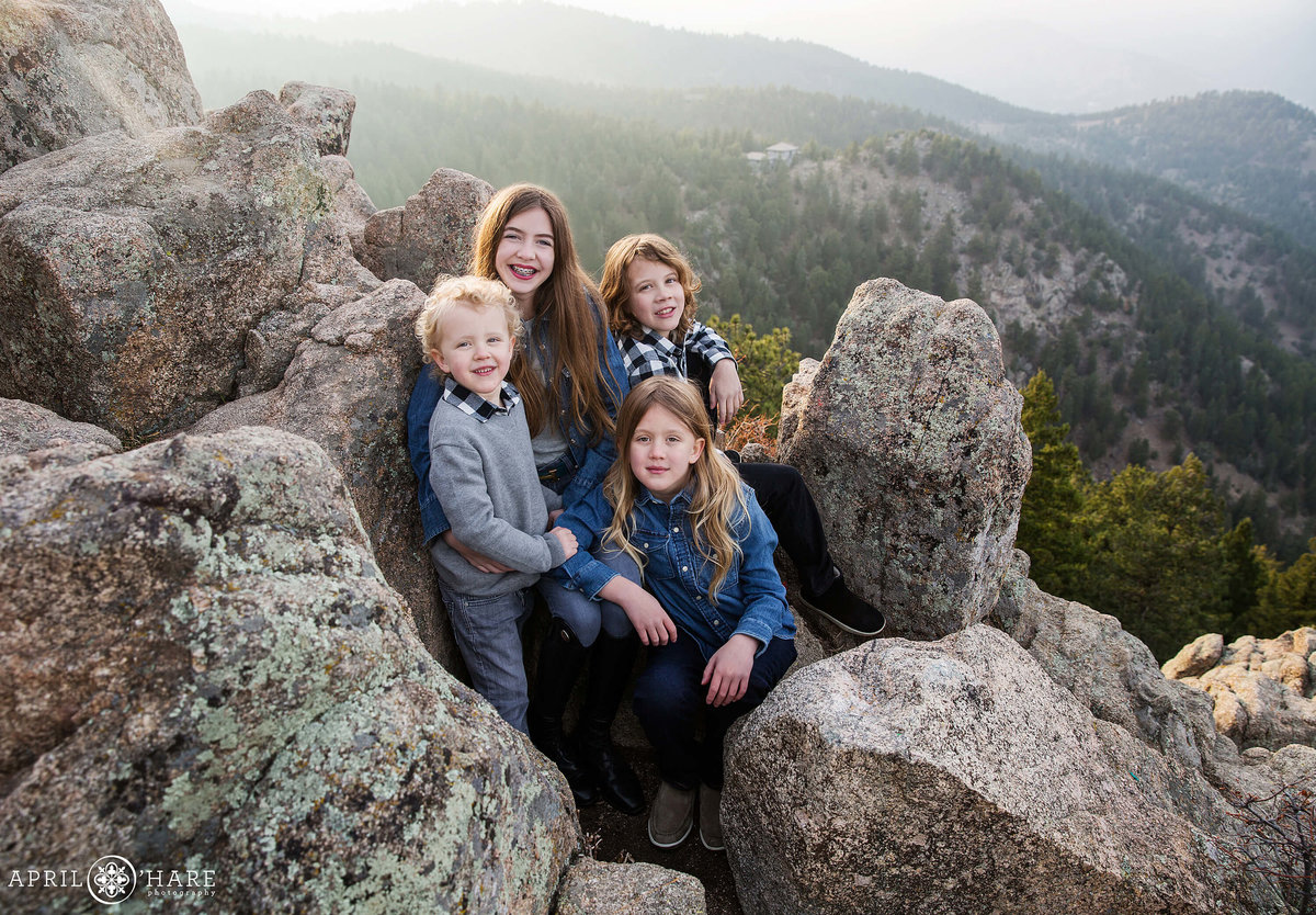 Family photography in Boulder at Lost Gulch Overlook