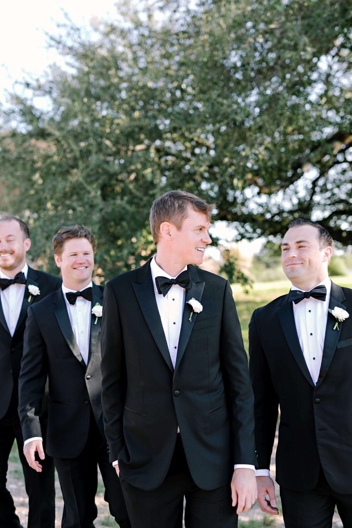 Black tie groomsmen attire