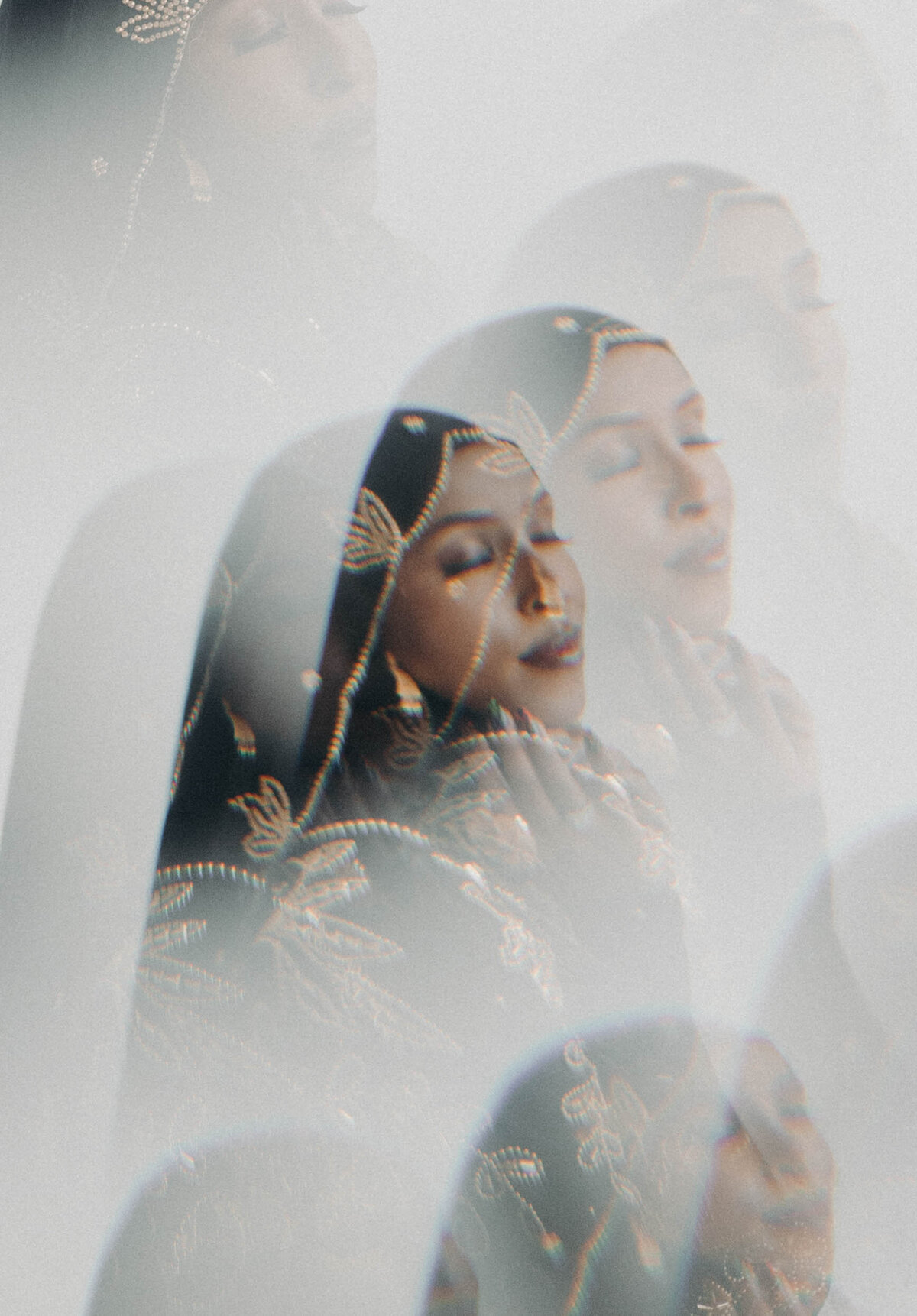 bridal portrait hijab wedding photography 