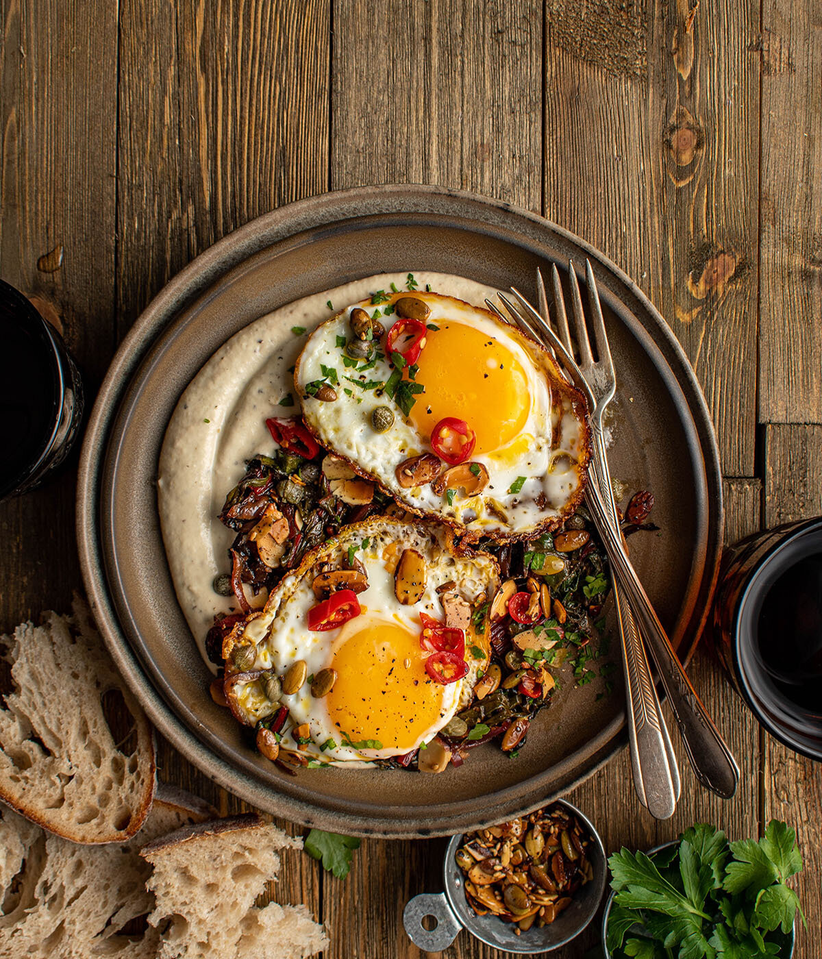 calabrian chile fried eggs