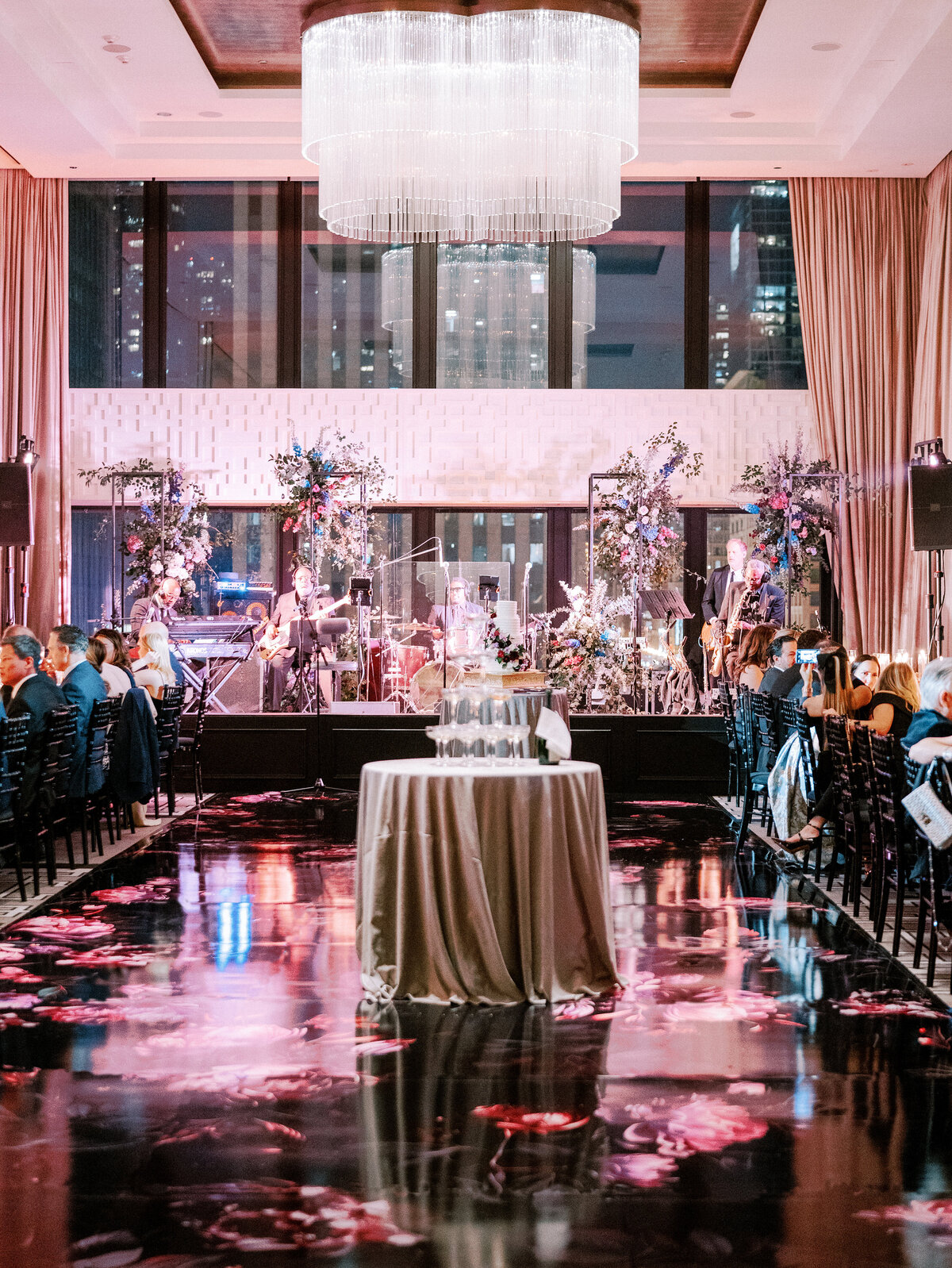 Langham Wedding with Moody Tones and Printed Floral Dance Floor_23