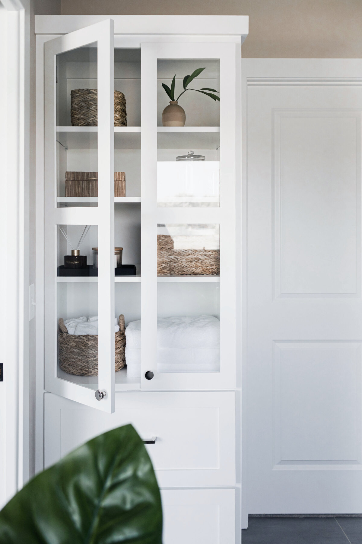 master bath linen closet