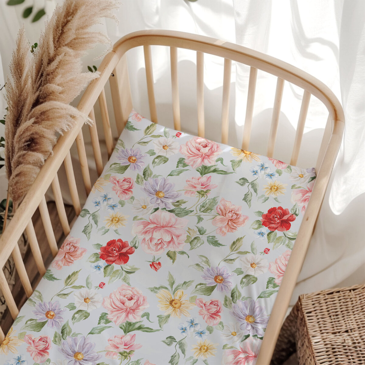 BabyCribSheet roses main