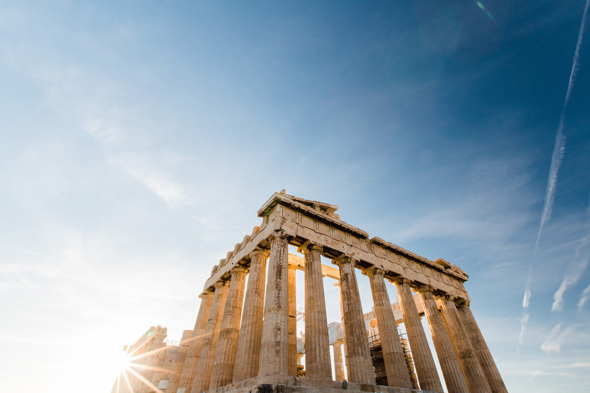 Travel Photography - Acropolis sunset Athens Greece