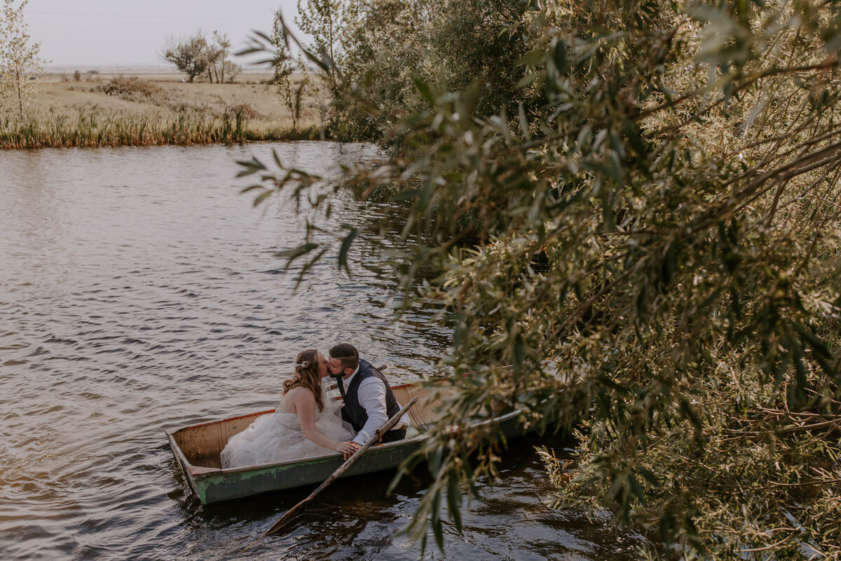 Wedding Photography in Row Boat