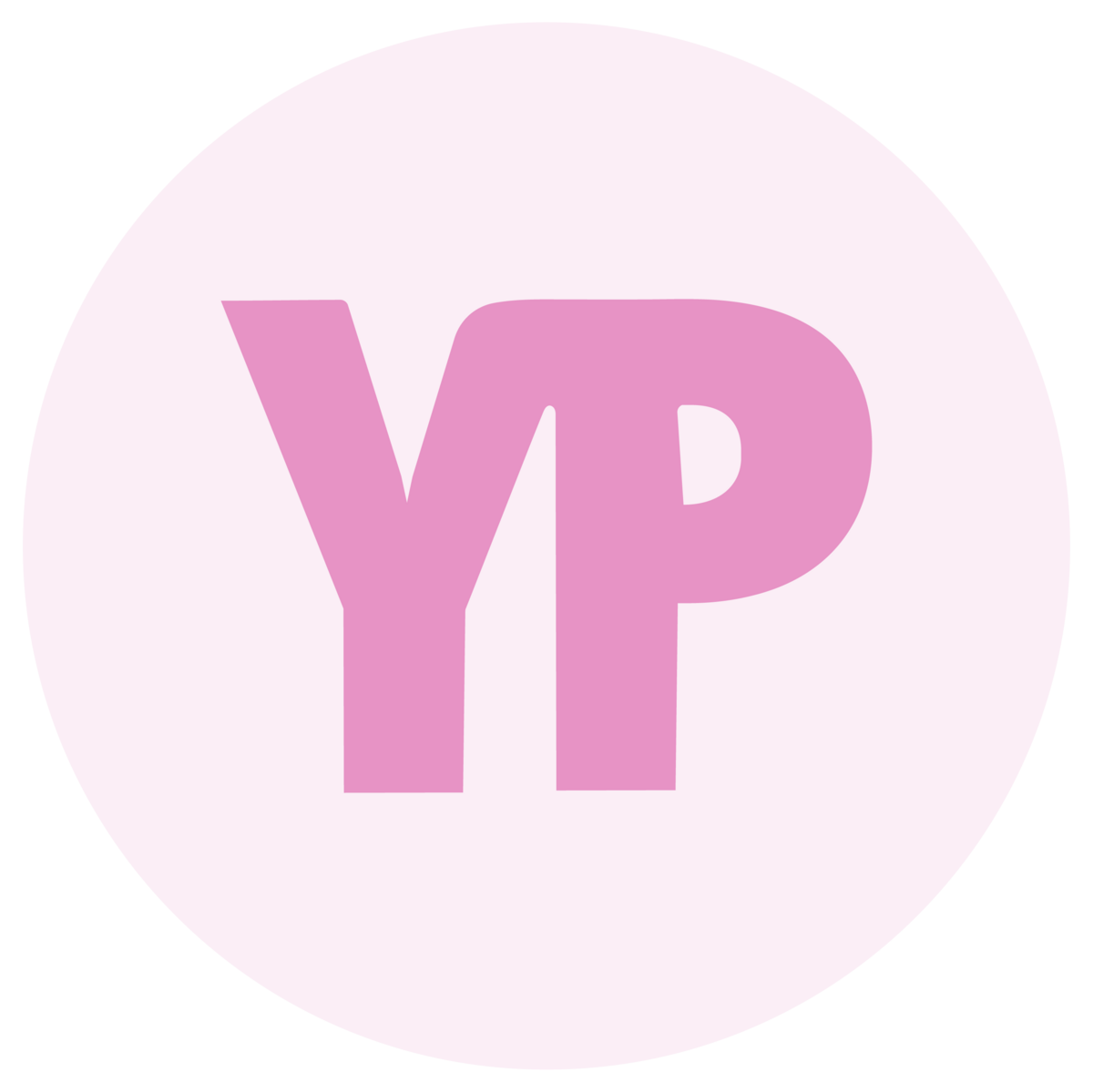 YP logomark - pink on light pink