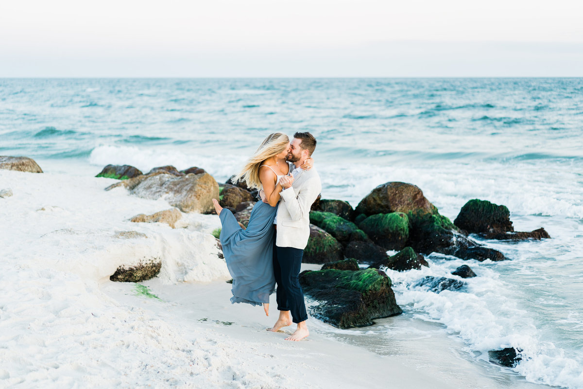 Engagement photoshoot  at a beach in Alabama