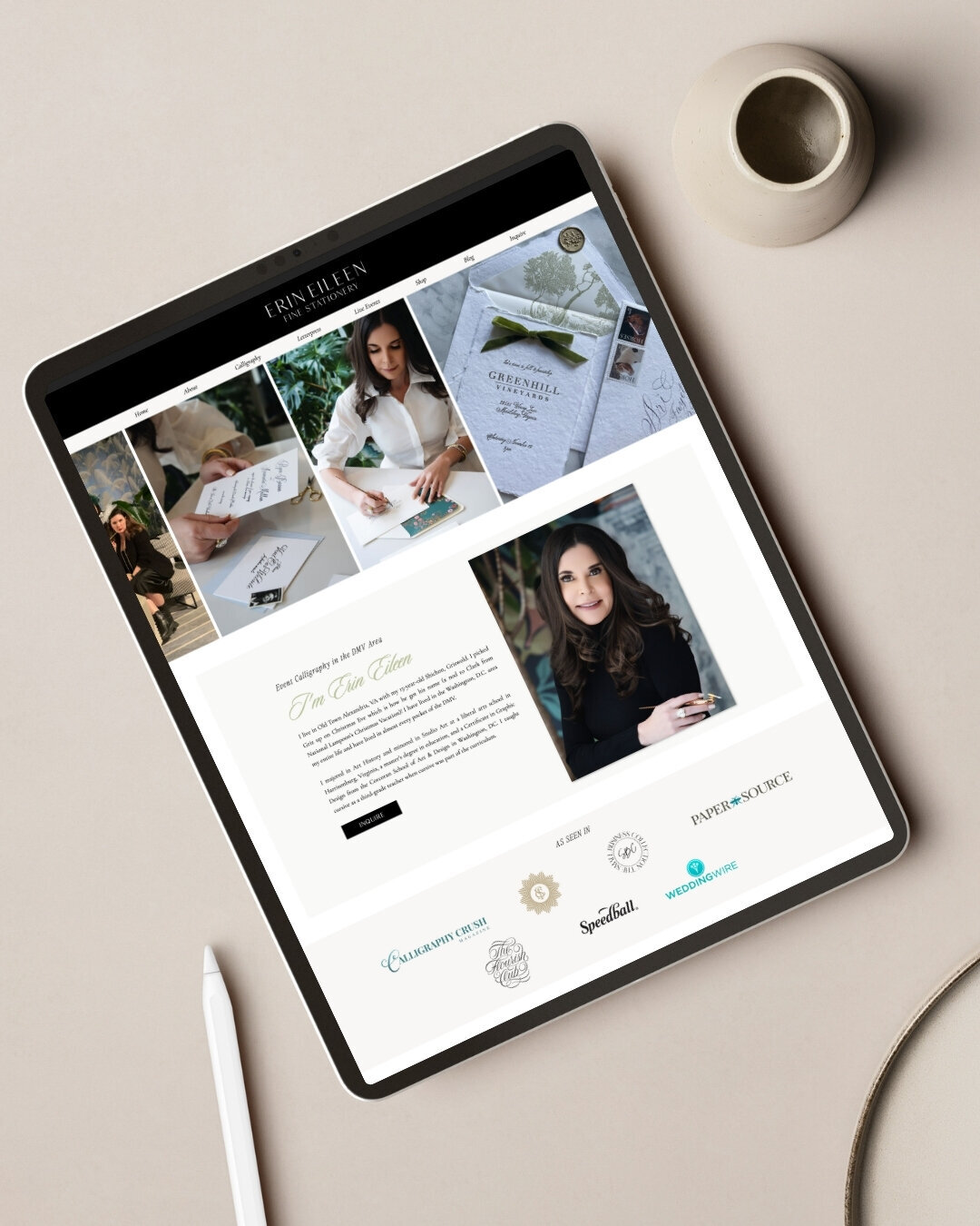 black-and-white-calligrapher-website-design