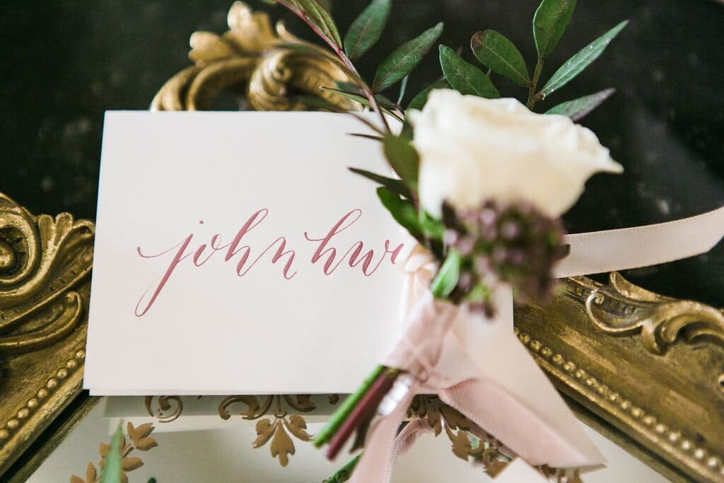 Wedding-calligraphy-boutonniere