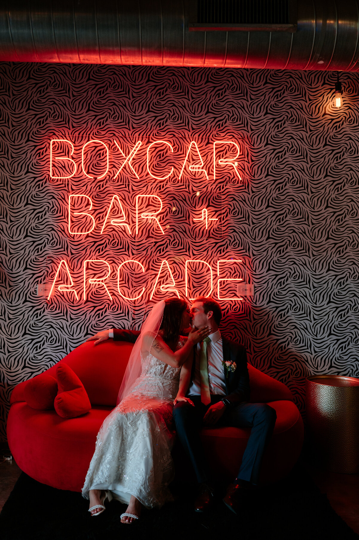 box car arcade Greensboro wedding,