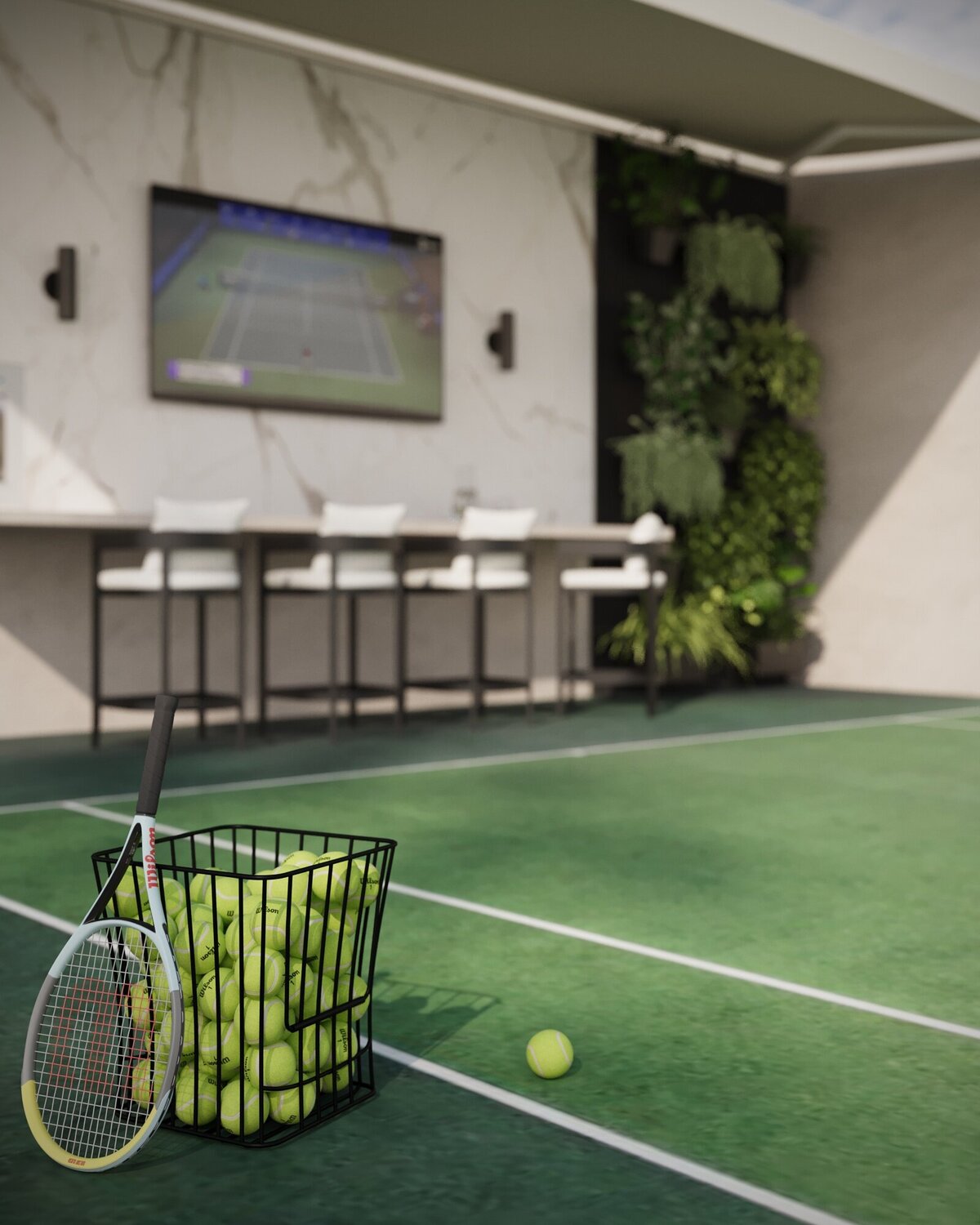 outdoor tennis course