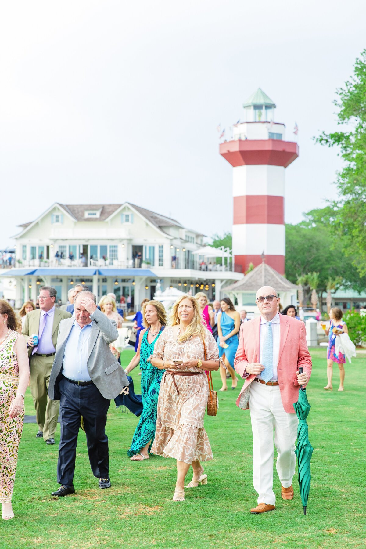 guests arrive to ceremony at sea pines