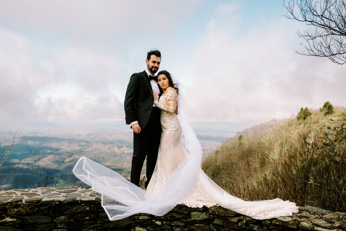 Bride and Groom portrait at Twickenham House