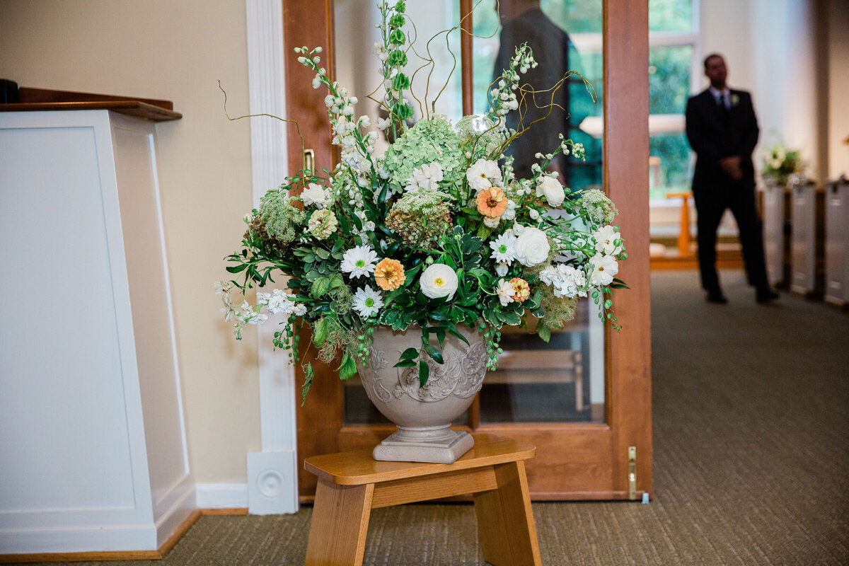 pretty wedding floral arrangements professional photography Cathedral of St. Matthew the Apostle DC