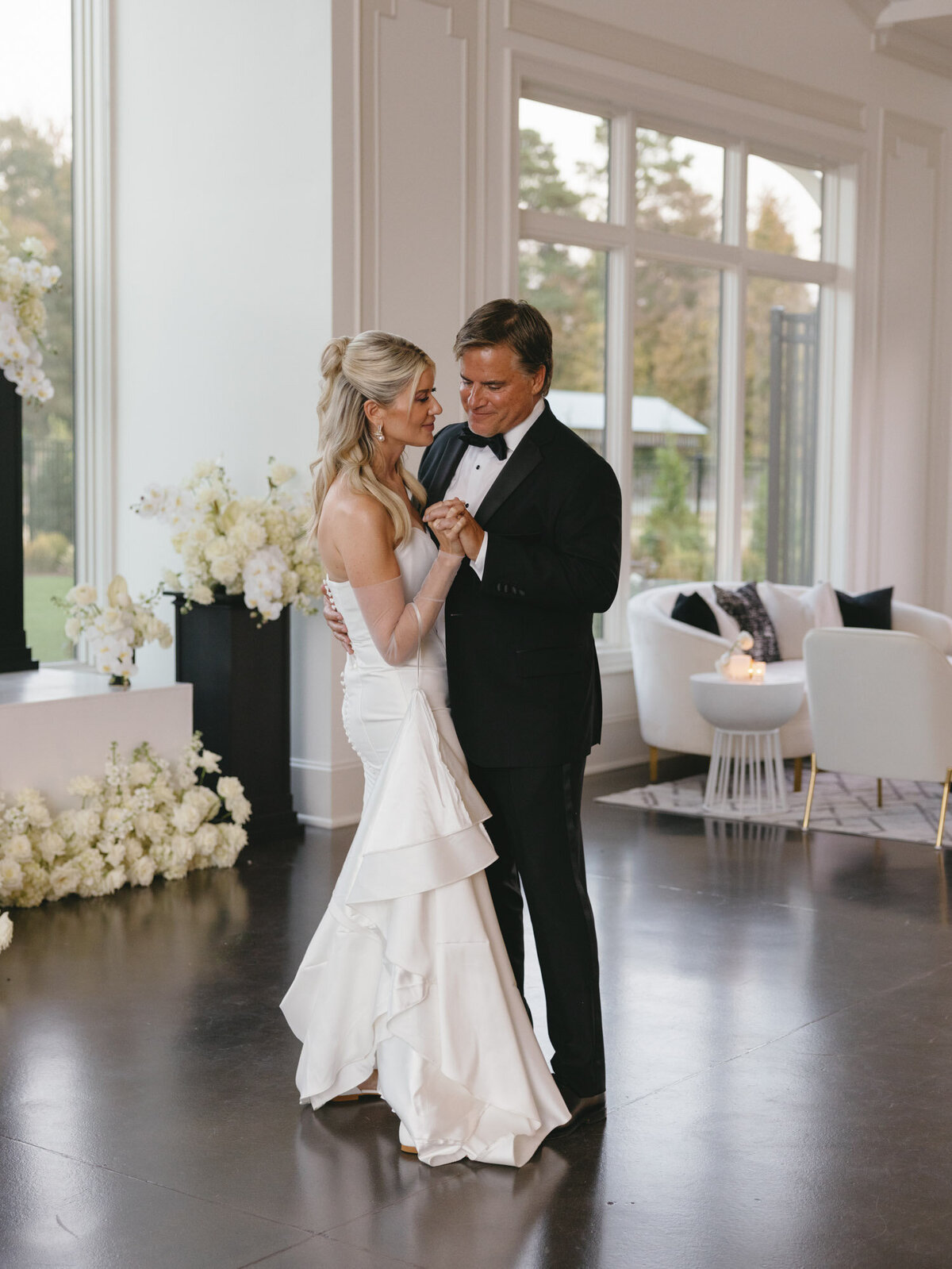 Kim and Michael's first dance at their wedding reception at Donovan Manor. 