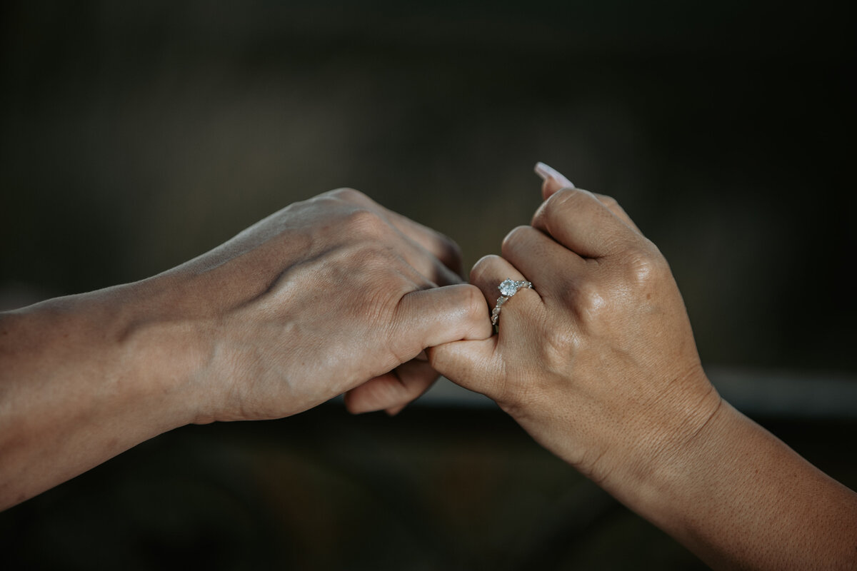 Riverside Intimate Pre-Wedding Hug