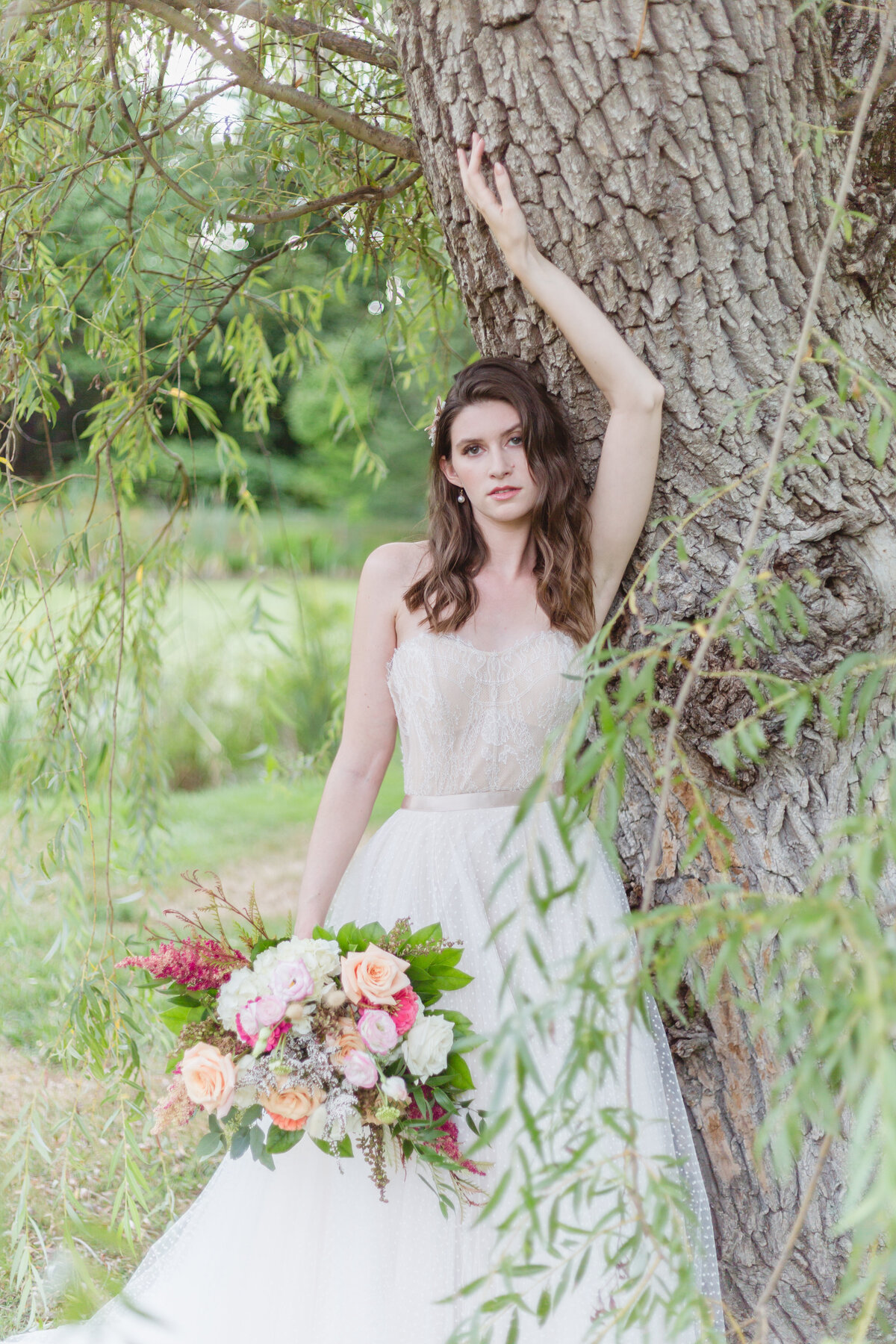 Editorial Bride at the Pierce House Lincoln Massachusetts