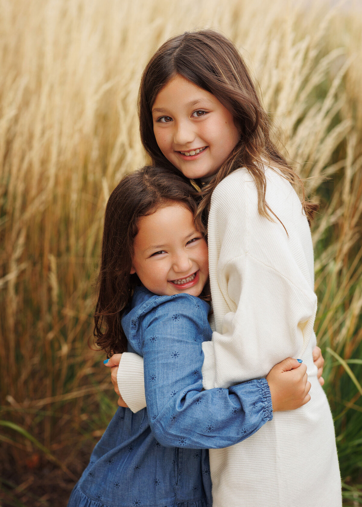 Two Sisters Hugging Minneapolis Family Session
